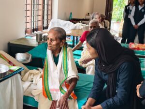 A visit to old age home by our Grade X students,