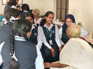 A visit to old age home by our Grade X students.